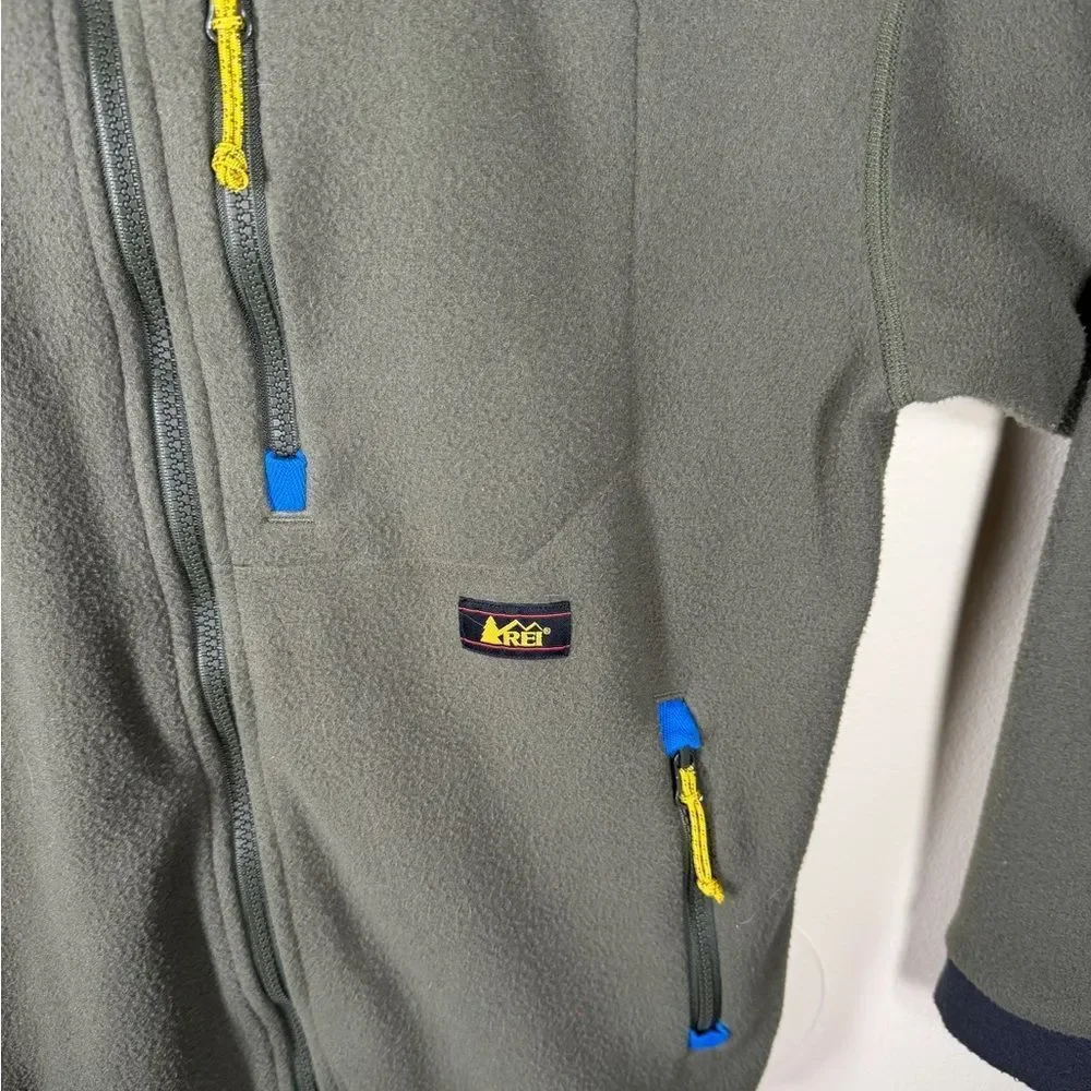 REI Olive Green Lightweight TrailsmithFleece Jacket Men’s Small